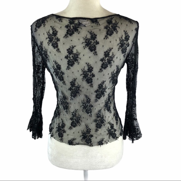 Hanky Panky Vintage 90s Black Lace Top - Picture 5 of 8